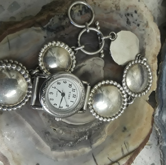 🚫SOLD🚫Navajo Vtg.Sterling Watch Bracelet - Picture 2 of 5